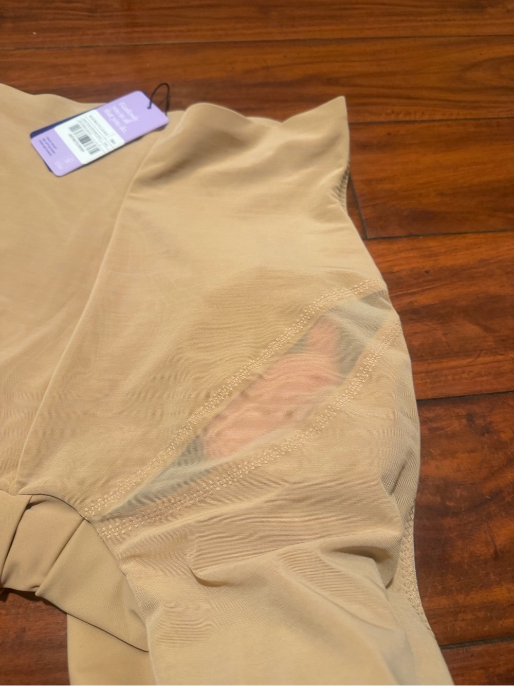 Honeylove High-Waist Beige Shapewear Shorts - Picture 5 of 9